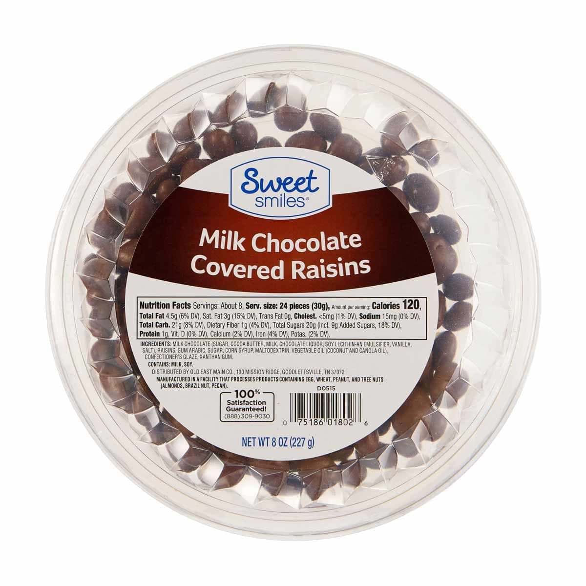 Pasas cubiertas de chocolate con leche Sweet Smiles
