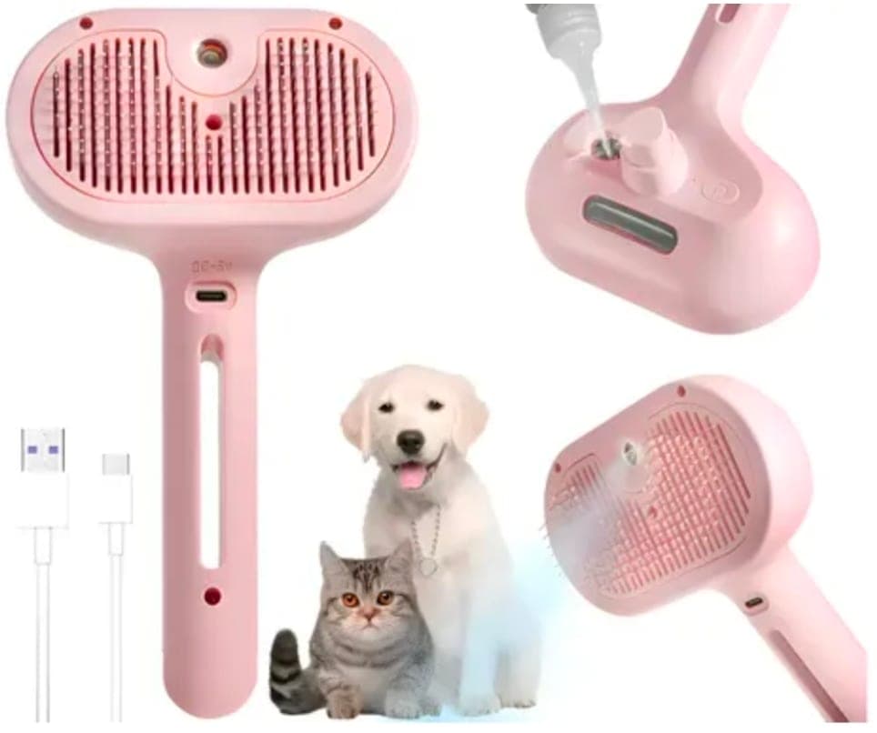 Cepillo de vapor 3 en 1 para mascotas