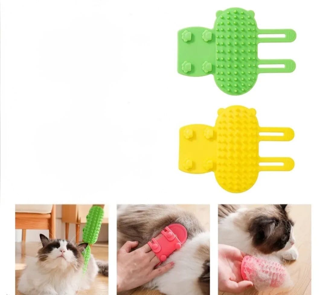 2 CEPILLOS / RASCADOR de silicona para gatos