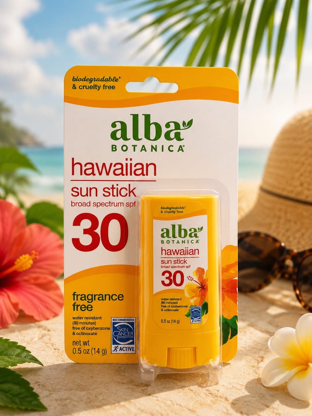 Protector solar en barra Alba Botanica Hawaiian Sun Stick Broad Spectrum SPF 30