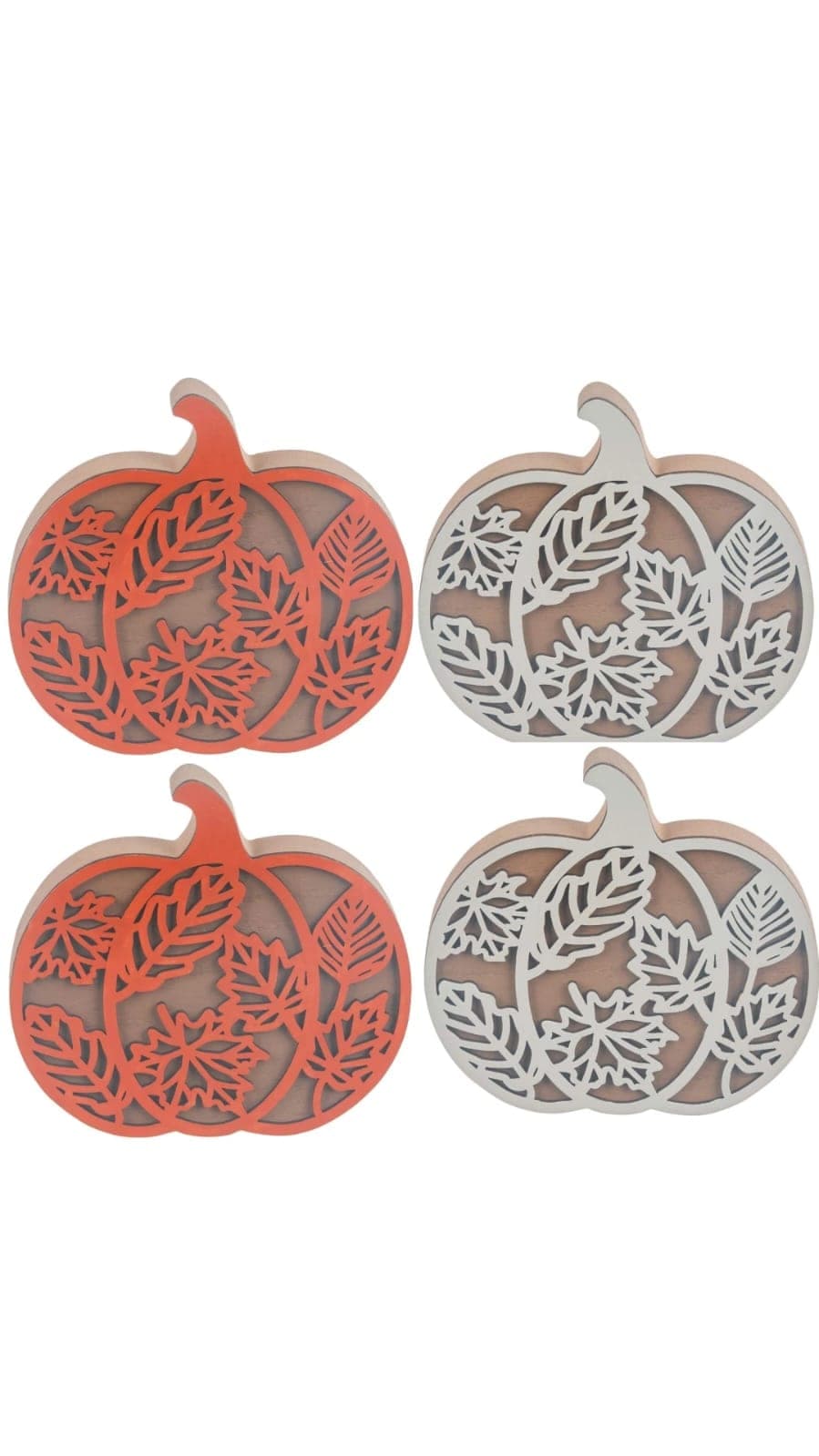 JUEGO DECORACION 4 CALABAZAS MDF