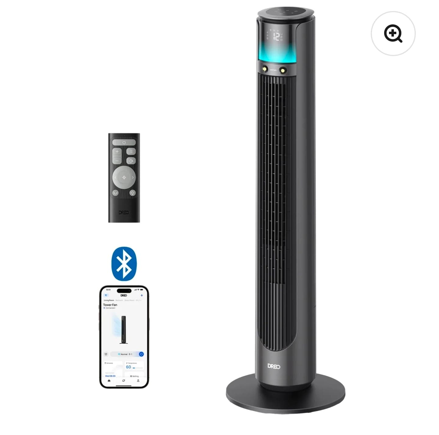 Ventilador inteligente para exteriores con nebulización (Smart Outdoor Misting Fan) de la marca Dreo, modelo 711AS
