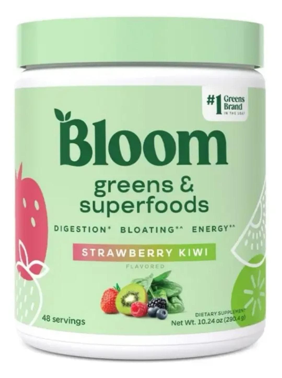 Bloom Greens & Superfoods Sabor Strawberry Kiwi 48 porciones