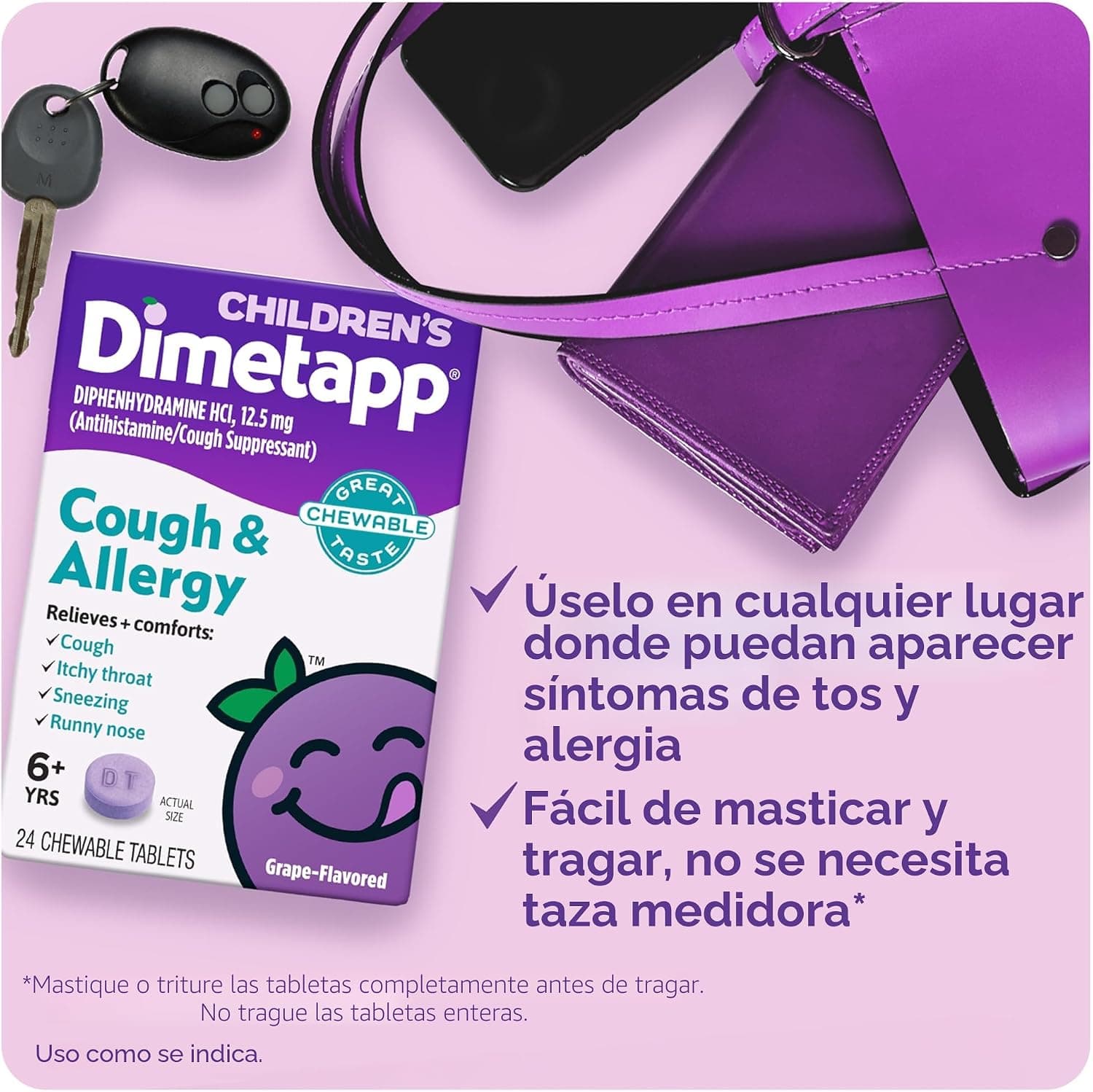 Children's Dimetapp Medicina masticable para la tos y la alergia