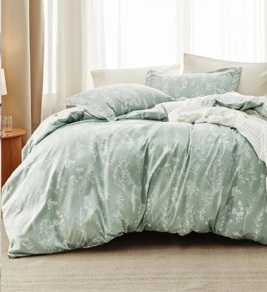 Edredón Bedsure en color verde reversible