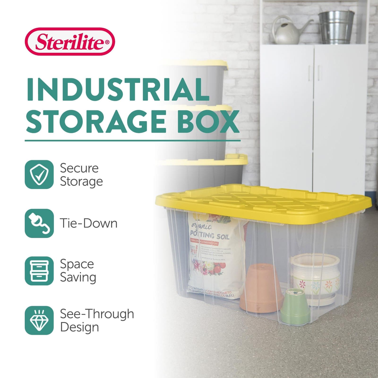CAJA DE ALMACENAMIENTO/ CONTENEDOR industrial Sterilite.