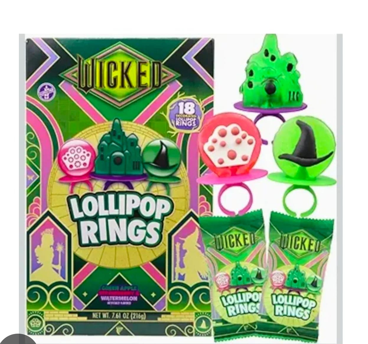 Anillos de caramelo Halloween Lollipop Rings
