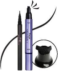 Delineador de ojos Kaja Wink Stamp Wing Eyeliner Pen & Stamp Long tono Inc Black