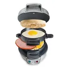 Sandwichera paDesayuno Hamilton Beach Placas Antiadherentes Preparador de Sandwich con Huevo